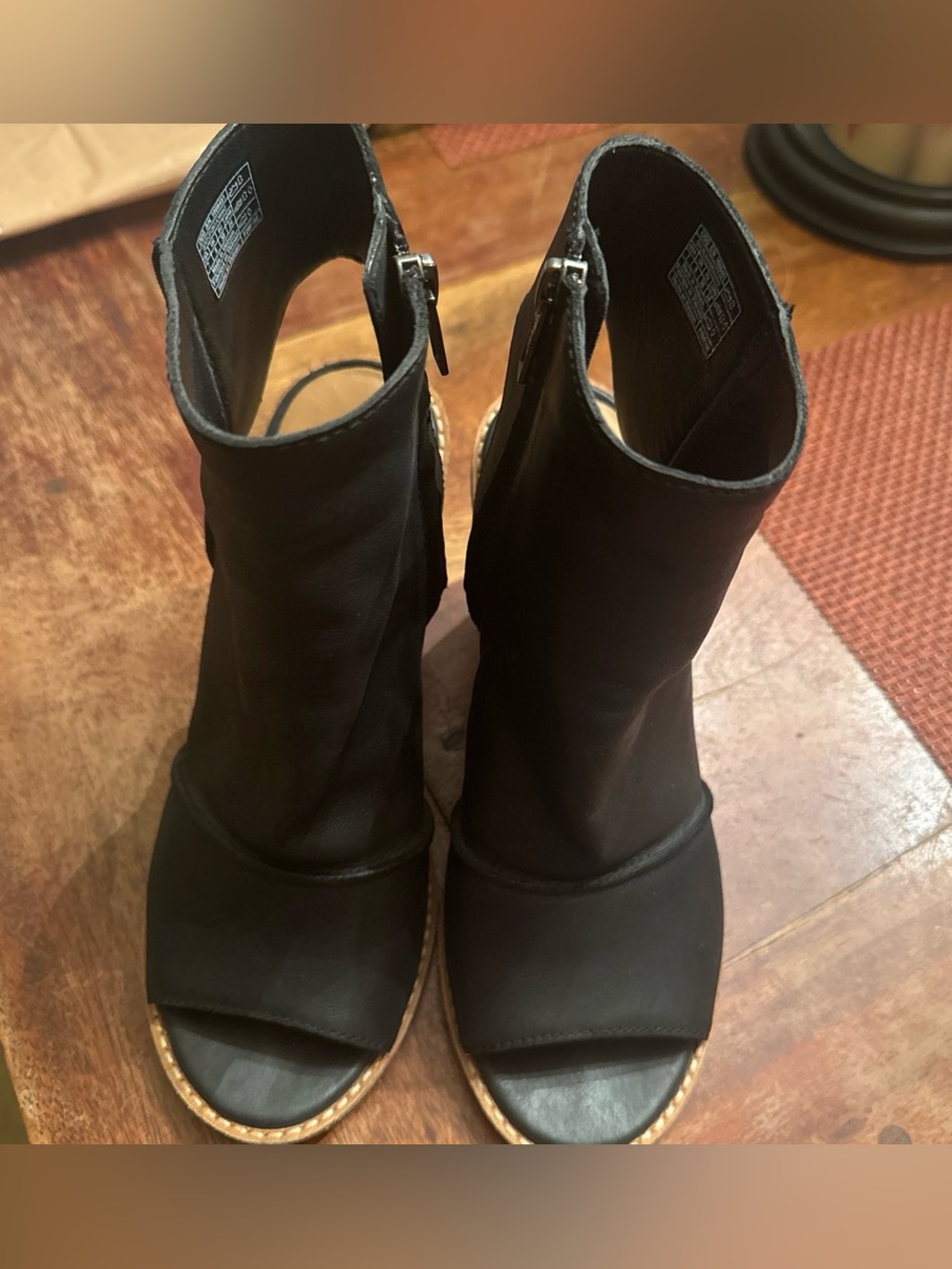Ugg black leather heels